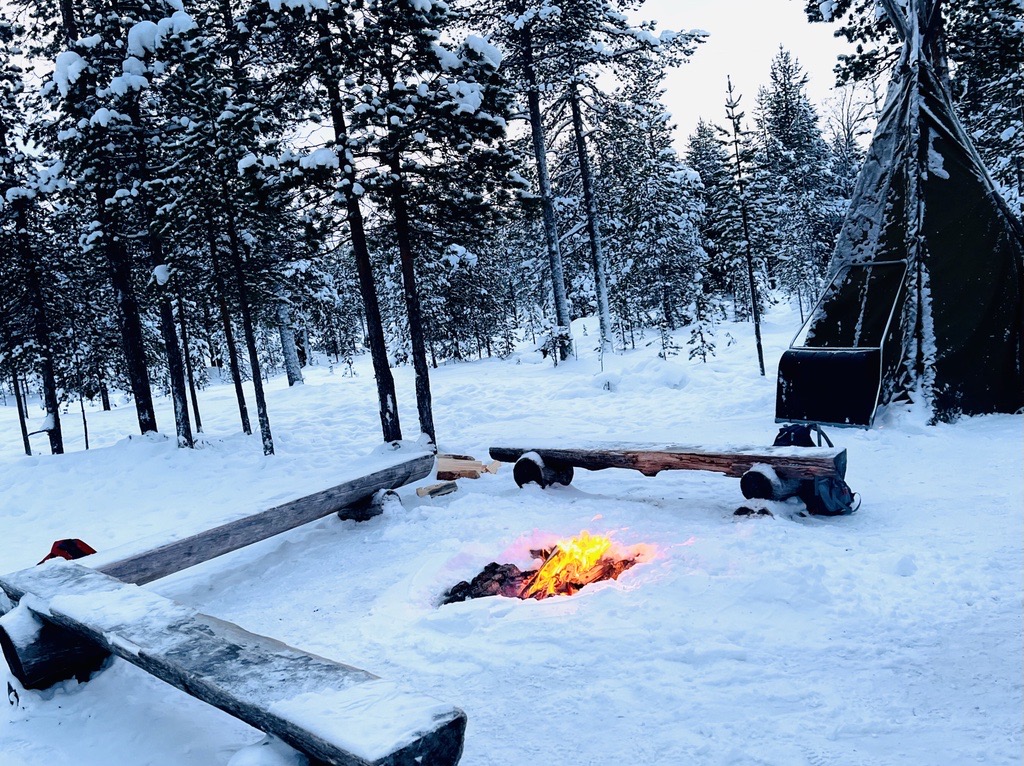 Fire Pit in the Snow